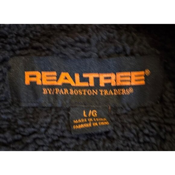 Boston Traders Realtree Shirt Jacket Men L/G Plaid Sherpa Lined Fleece Pockets - Picture 9 of 10